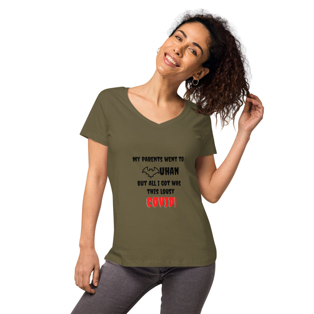 Women’s fitted v-neck t-shirt