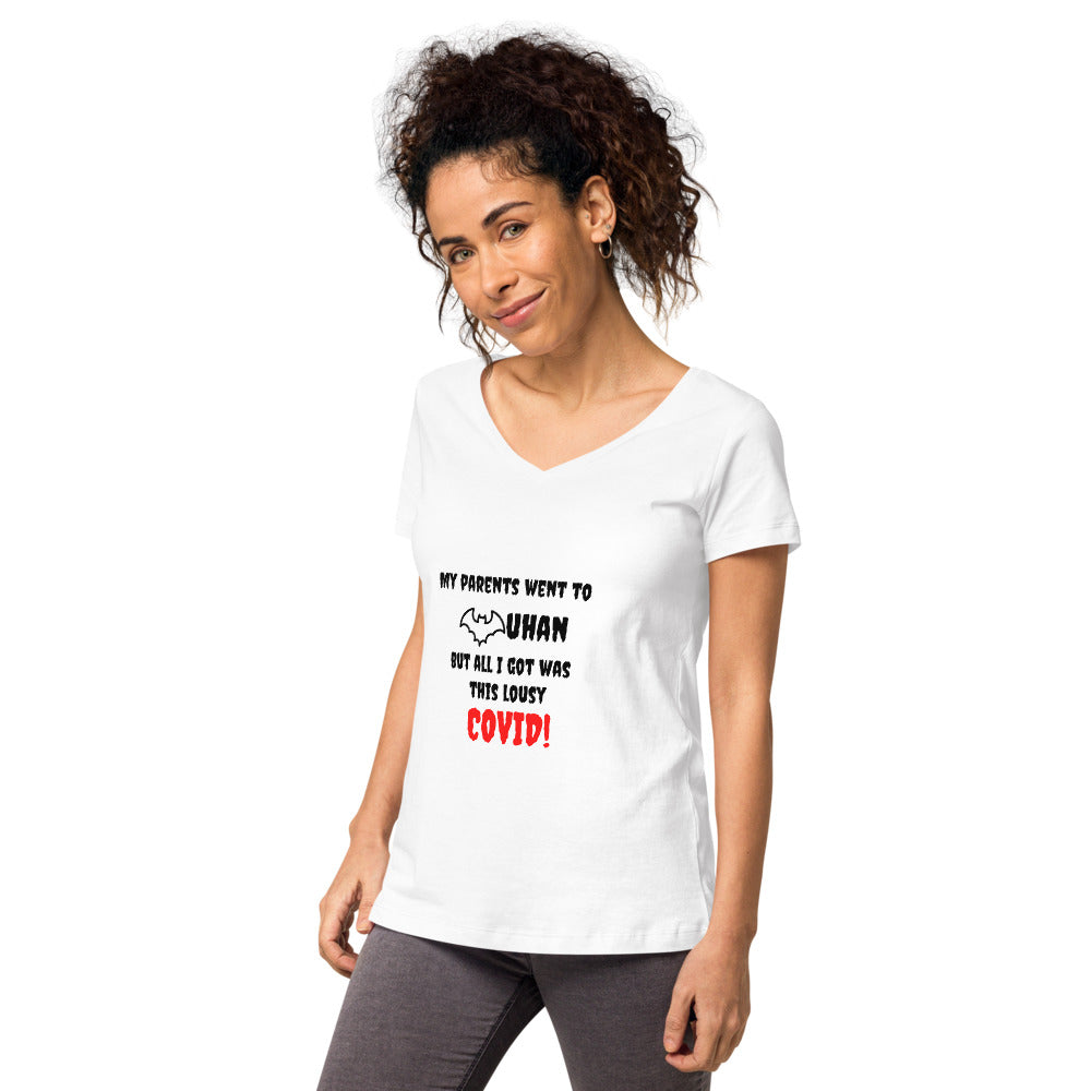 Women’s fitted v-neck t-shirt